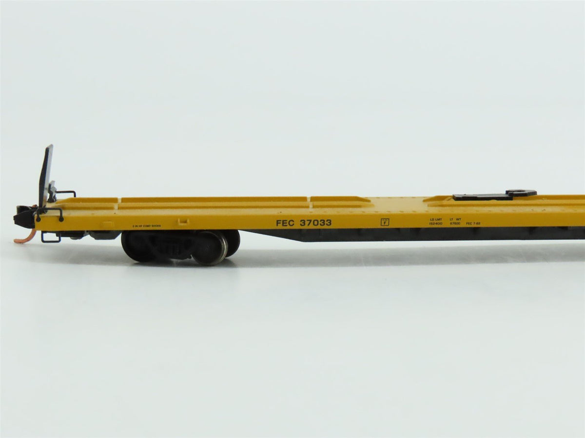 N Micro-Trains MTL 71070 FEC Florida East Coast 89&#39; 4&quot; TOFC Flat Car #37033