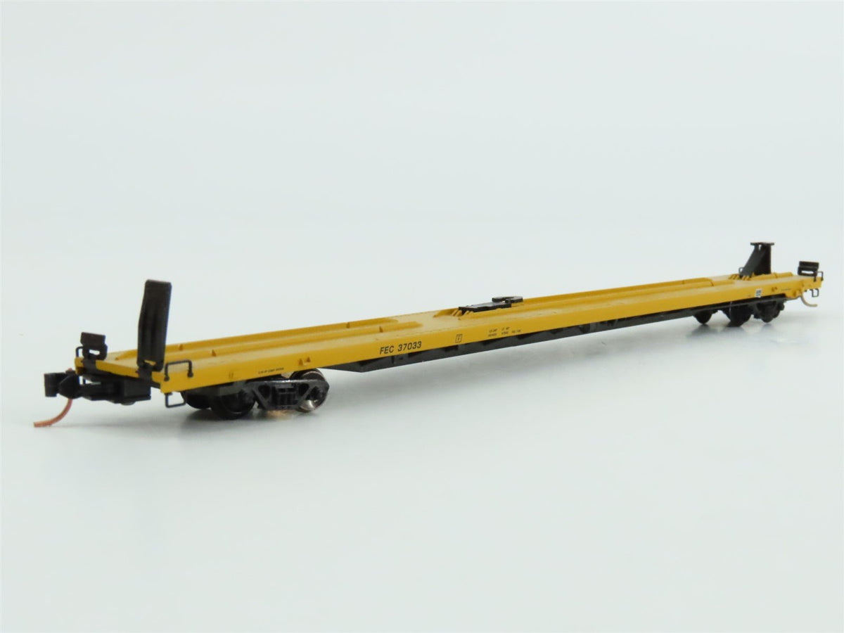 N Micro-Trains MTL 71070 FEC Florida East Coast 89&#39; 4&quot; TOFC Flat Car #37033