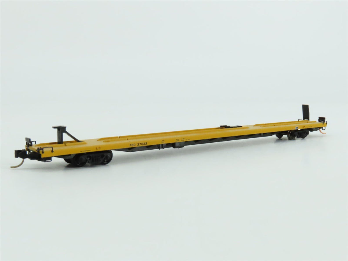 N Micro-Trains MTL 71070 FEC Florida East Coast 89&#39; 4&quot; TOFC Flat Car #37033