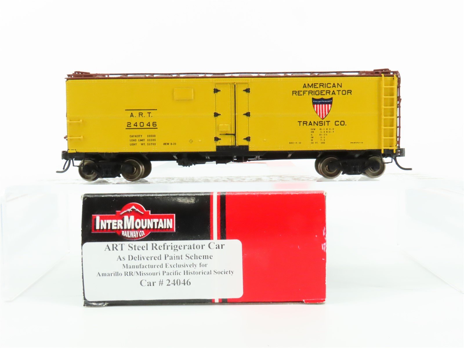 HO Scale InterMountain ART American Refrigerator Transit Co Steel Reefer #24046