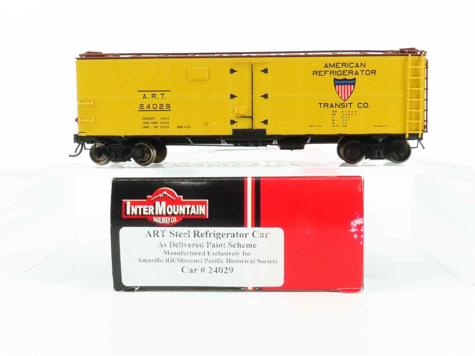 HO Scale InterMountain ART American Refrigerator Transit Co Steel Reefer #24029