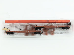 N Scale Micro-Trains MTL 04500290 Two KCS 50' Flat Cars #575 & #583 w/ Beam Load