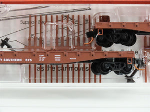 N Scale Micro-Trains MTL 04500290 Two KCS 50' Flat Cars #575 & #583 w/ Beam Load