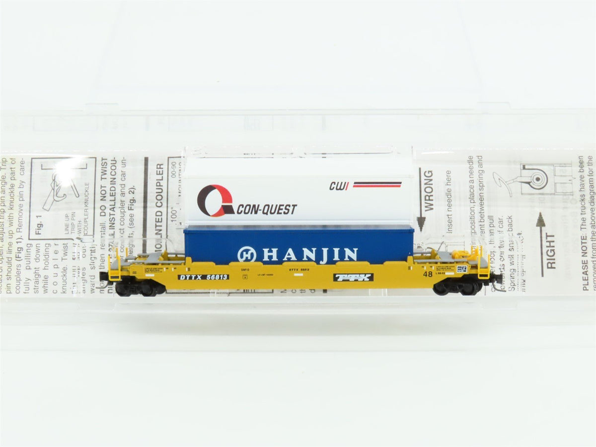 Z Scale Micro-Trains MTL 54000011 DTTX Husky Stack Well Car #56813 w/ Containers