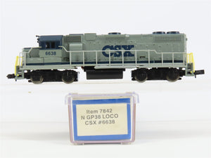 N Scale Life-Like 7842 CSX Railway GP38 Diesel Locomotive #6638