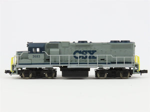 N Scale Life-Like CSX Railway GP38 Diesel Locomotive #3683 UNPOWERED