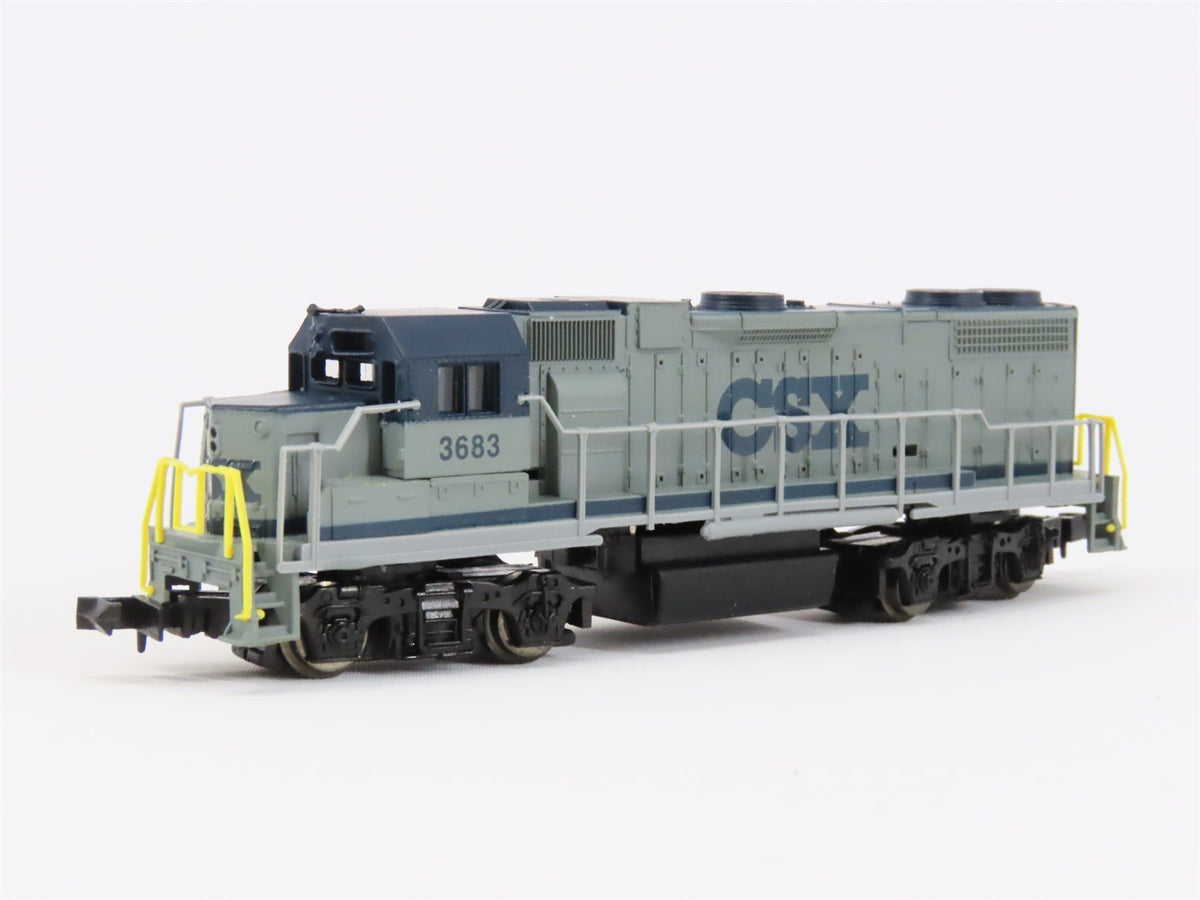 N Scale Life-Like CSX Railway GP38 Diesel Locomotive #3683 UNPOWERED