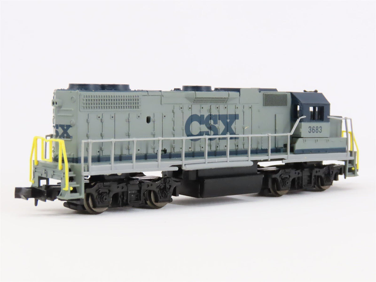 N Scale Life-Like CSX Railway GP38 Diesel Locomotive #3683 UNPOWERED