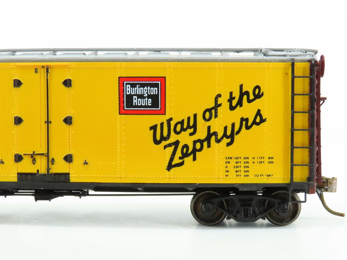 HO Scale InterMountain BREX Burlington Route &quot;Zephyrs&quot; R-40-23 Reefer #74225