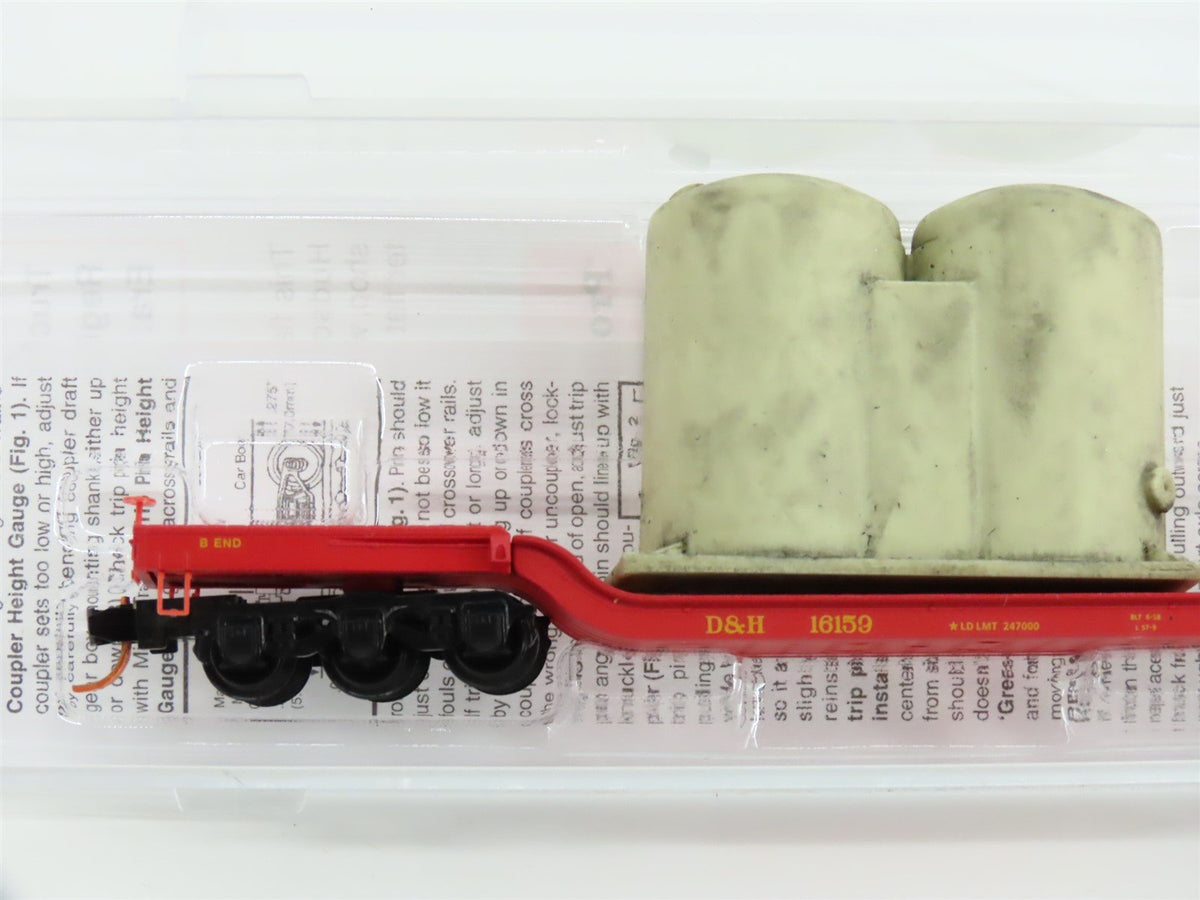 N Scale Micro-Trains MTL 10900080 D&amp;H Delaware &amp; Hudson Flat Car #16159 w/ Load