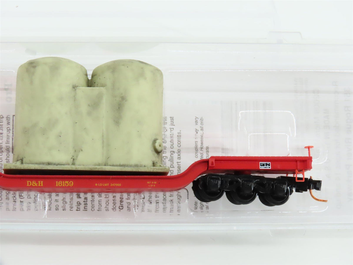 N Scale Micro-Trains MTL 10900080 D&amp;H Delaware &amp; Hudson Flat Car #16159 w/ Load