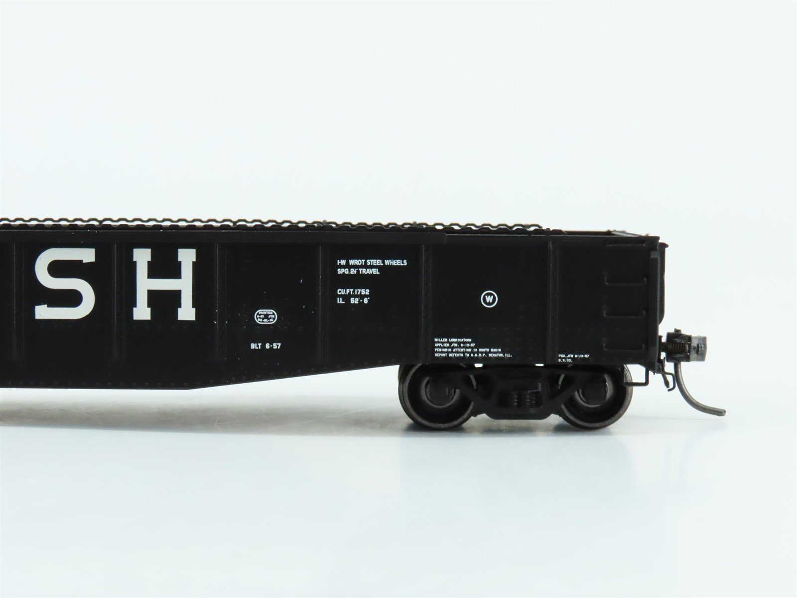 HO Scale Tangent #10924-04 WAB Wabash 52-6 70T Riveted Gondola Car #12970