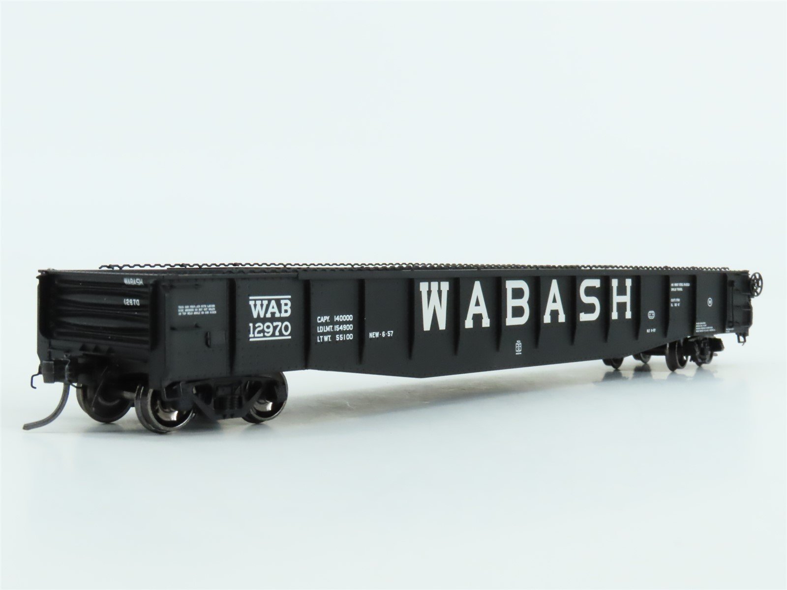 HO Scale Tangent #10924-04 WAB Wabash 52-6 70T Riveted Gondola Car #12970