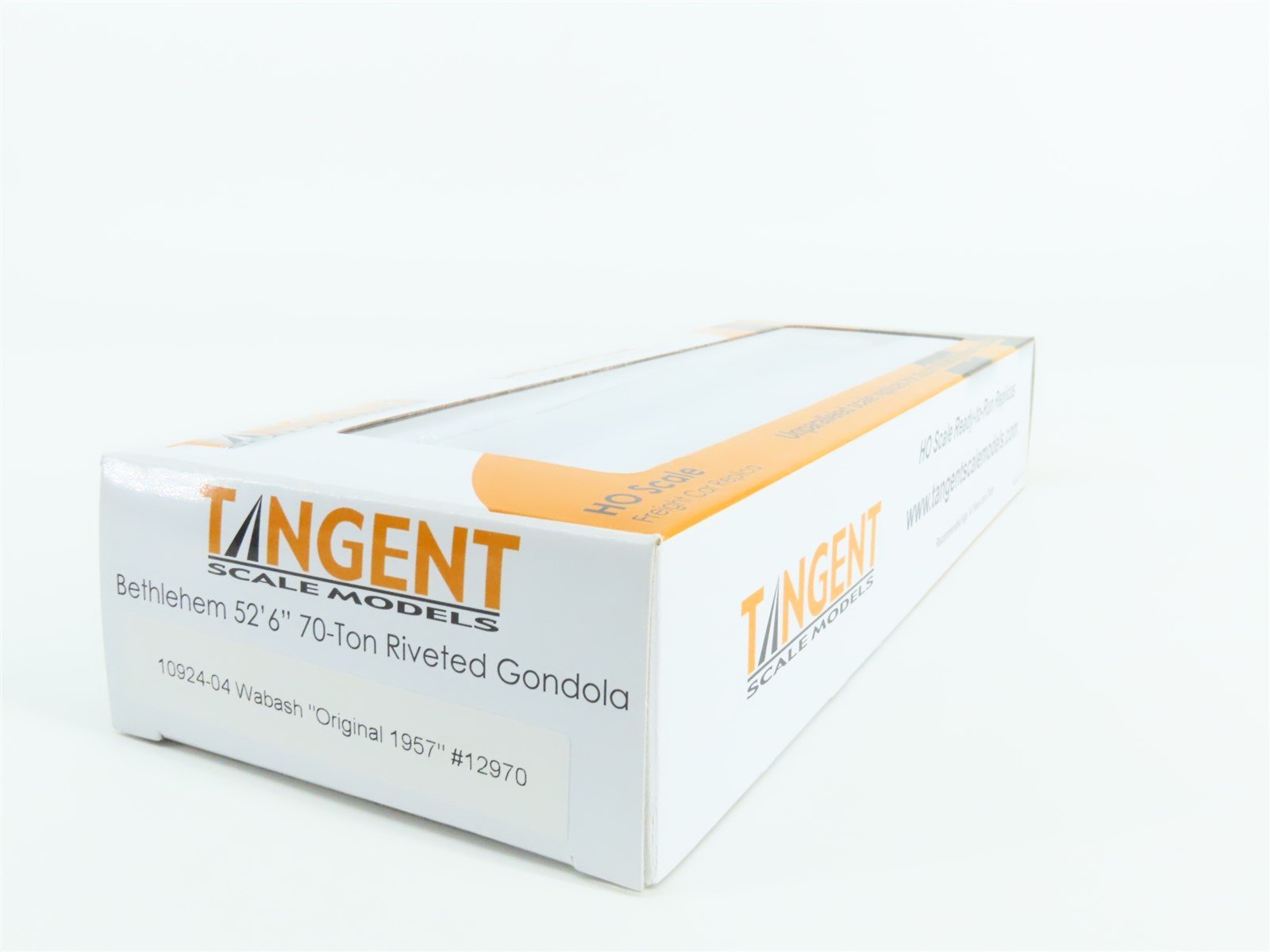 HO Scale Tangent #10924-04 WAB Wabash 52-6 70T Riveted Gondola Car #12970