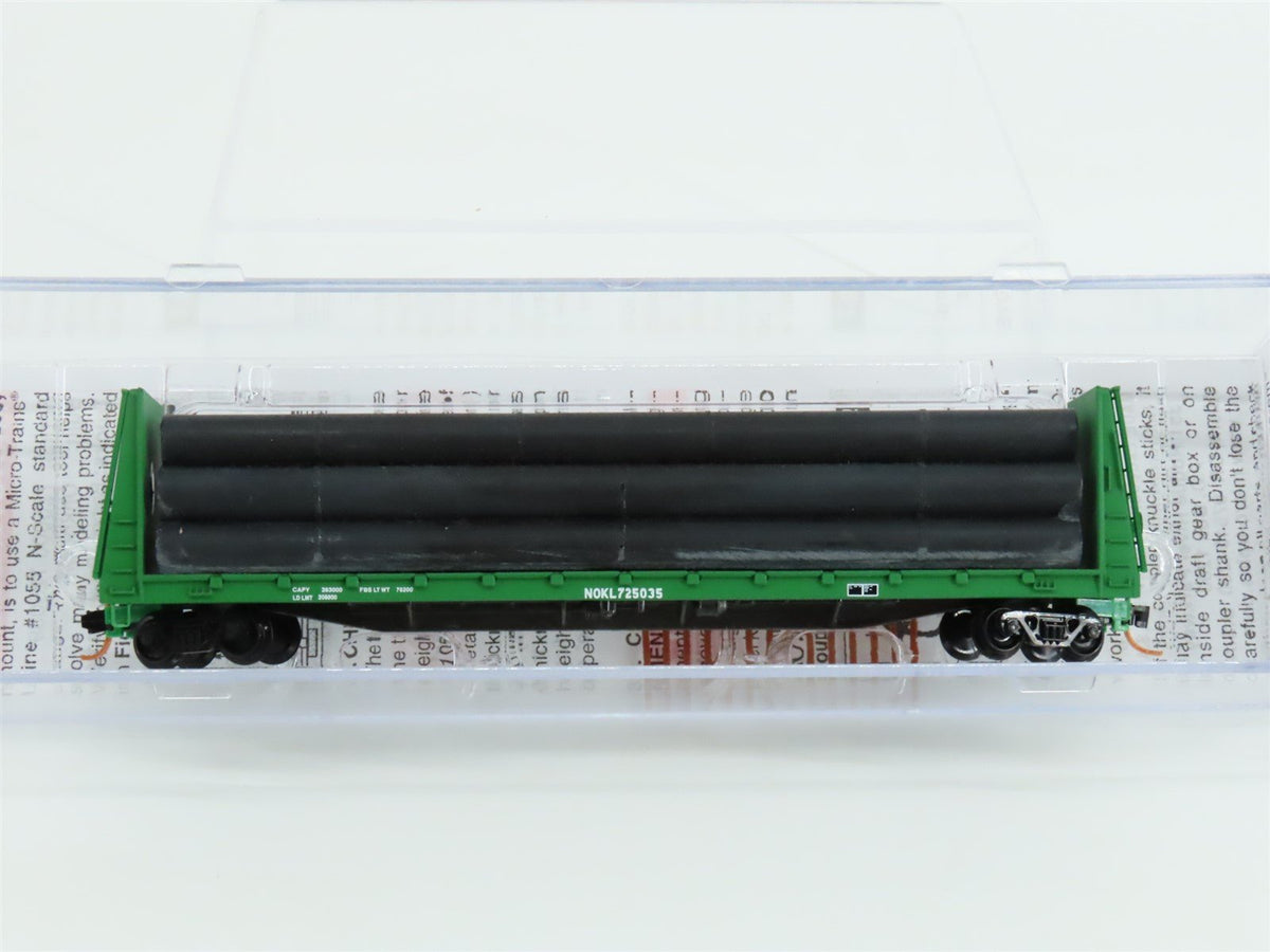 N Micro-Trains MTL 05400160 NOKL Northwestern Oklahoma Flat Car #725035 w/ Load