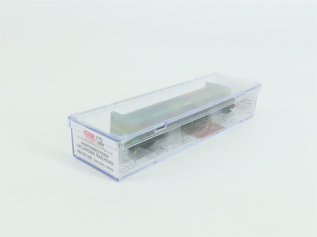 N Micro-Trains MTL 05400160 NOKL Northwestern Oklahoma Flat Car #725035 w/ Load