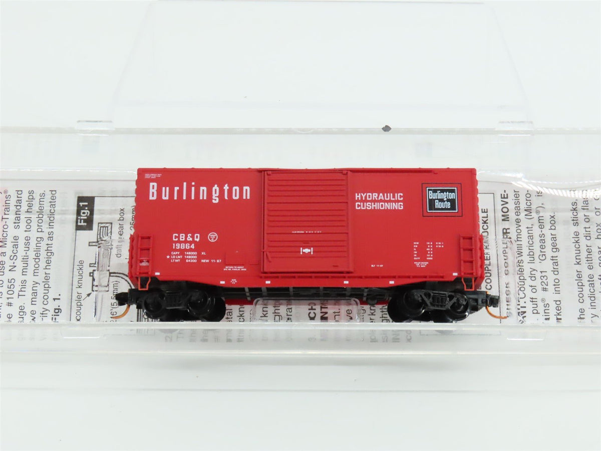 N Scale Micro-Trains MTL 10100080 CB&amp;Q Burlington Route 40&#39; Box Car #19864