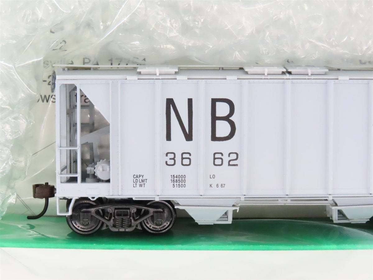 LOT of 8 HO Scale Bowser #56147 NB Northampton &amp; Bath 2-Bay Covered Hoppers