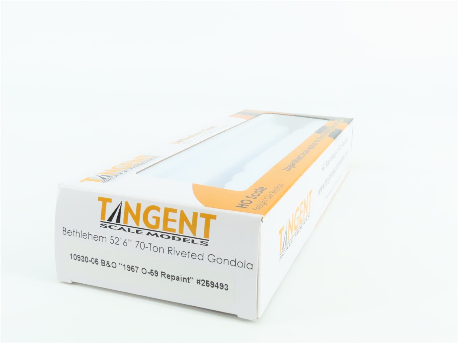 HO Scale Tangent #10930-06 B&O Baltimore & Ohio 52-6 70T Gondola Car #259493