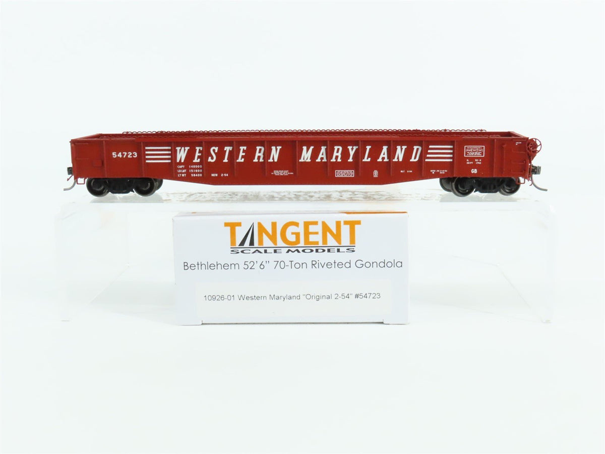 HO Tangent #10926-01 WM Western Maryland Bethlehem 52-6 70T Gondola Car #54723