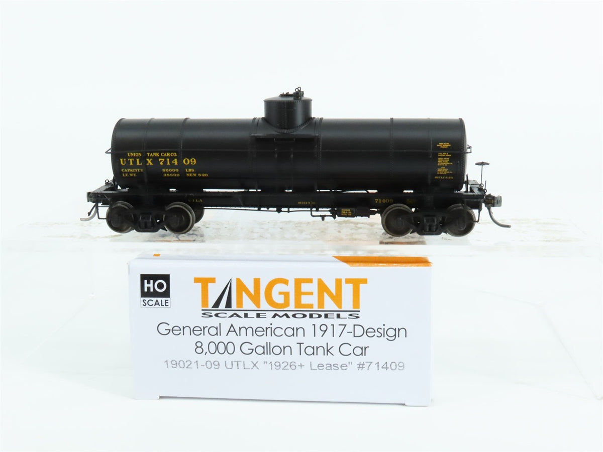 HO Scale Tangent #19021-09 UTLX Union Tank Cargo Single Dome Tank Car #71409