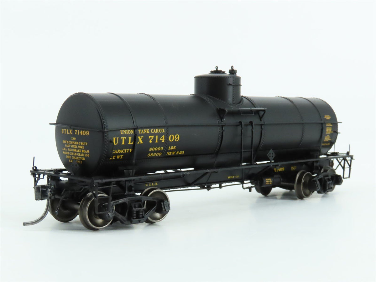 HO Scale Tangent #19021-09 UTLX Union Tank Cargo Single Dome Tank Car #71409