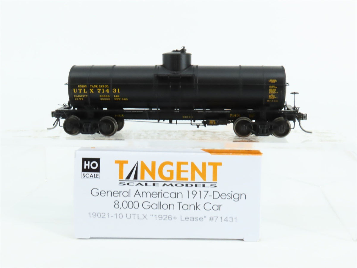 HO Scale Tangent #19021-10 UTLX Union Tank Cargo Single Dome Tank Car #71431