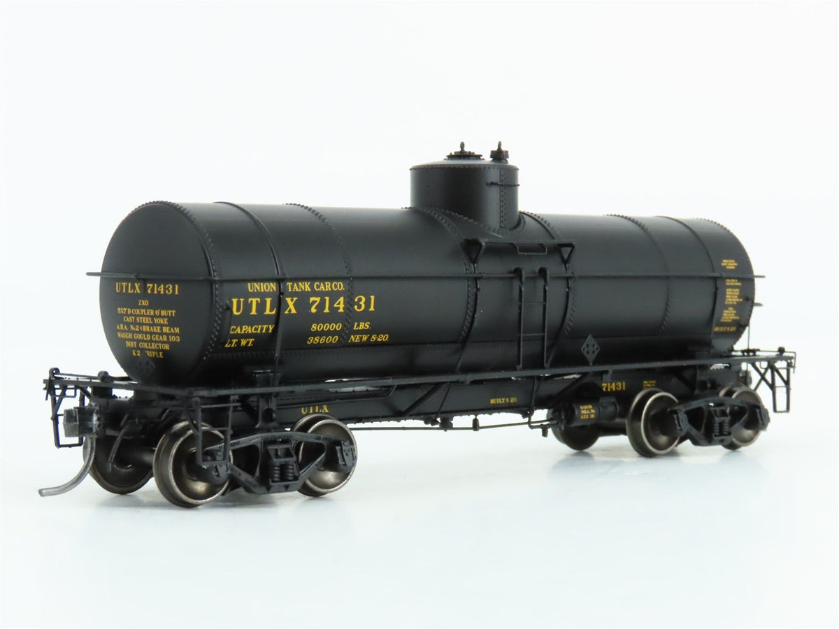 HO Scale Tangent #19021-10 UTLX Union Tank Cargo Single Dome Tank Car #71431