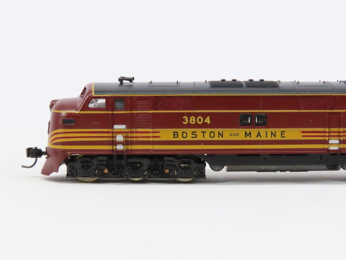 N Scale Life-Like 7001 B&amp;M Boston &amp; Maine E7A Diesel Locomotive #3804