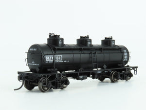 HO Scale Tangent #11515-08 GATX Leasing 6,000 Gallon 3 Dome Tank Car #1612