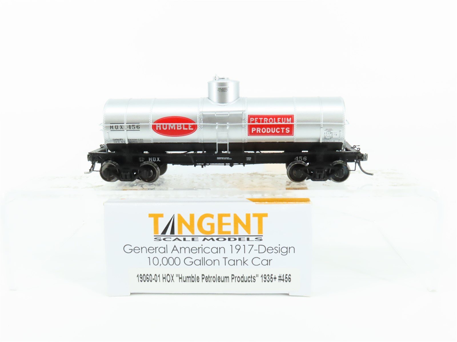 HO Scale Tangent #19060-01 HOX Humble Petroleum Single-Dome Tank Car #456