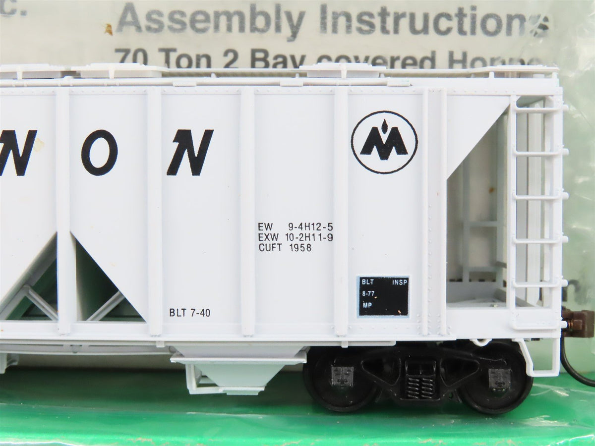 LOT of 9 HO Scale Bowser CIL Monon Railroad 2-Bay Covered Hoppers