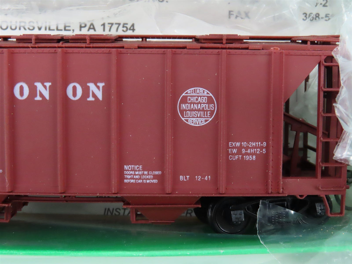 LOT of 9 HO Scale Bowser CIL Monon Railroad 2-Bay Covered Hoppers