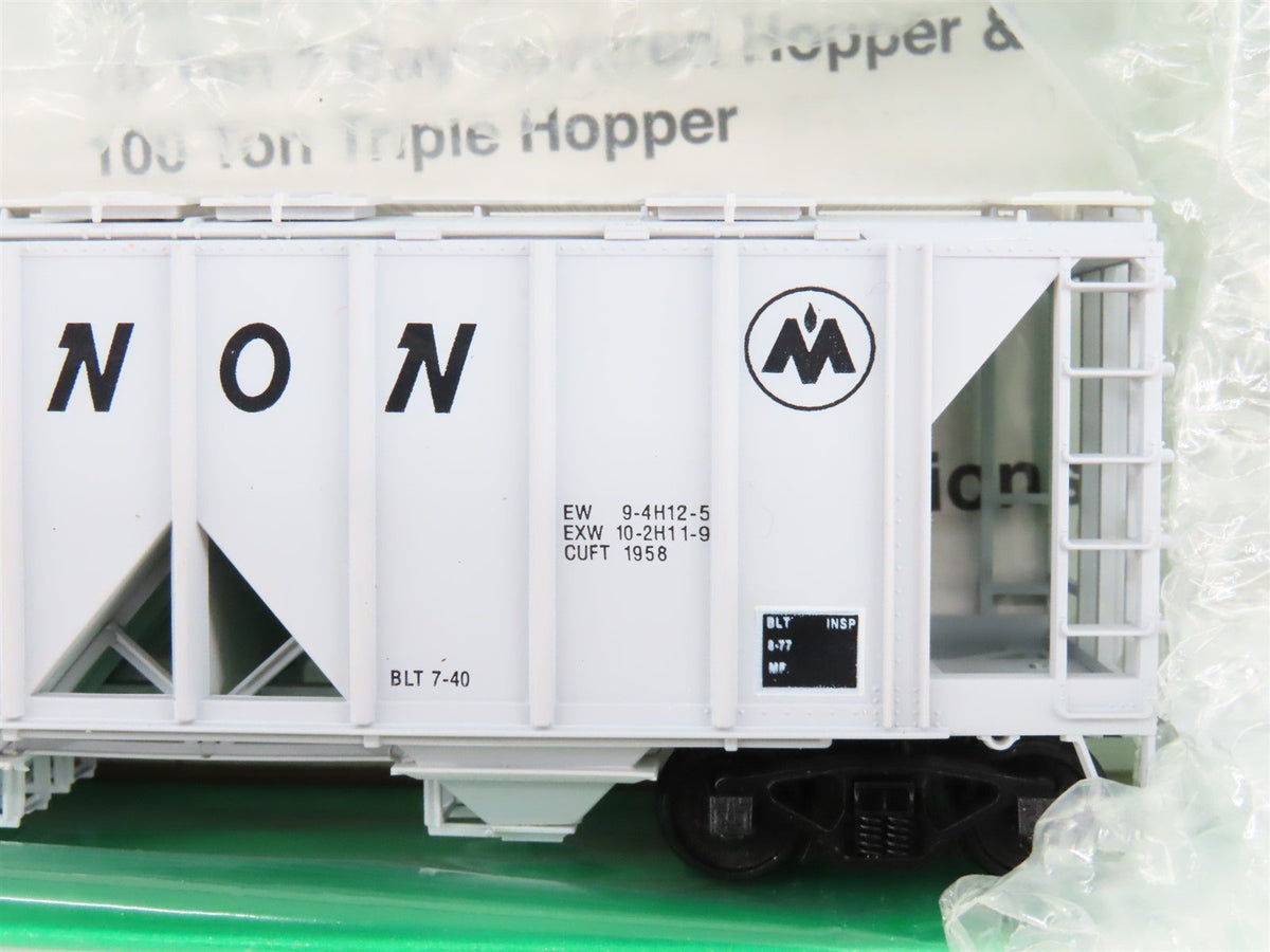 LOT of 9 HO Scale Bowser CIL Monon Railroad 2-Bay Covered Hoppers