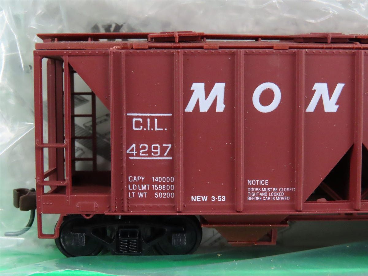 LOT of 9 HO Scale Bowser CIL Monon Railroad 2-Bay Covered Hoppers