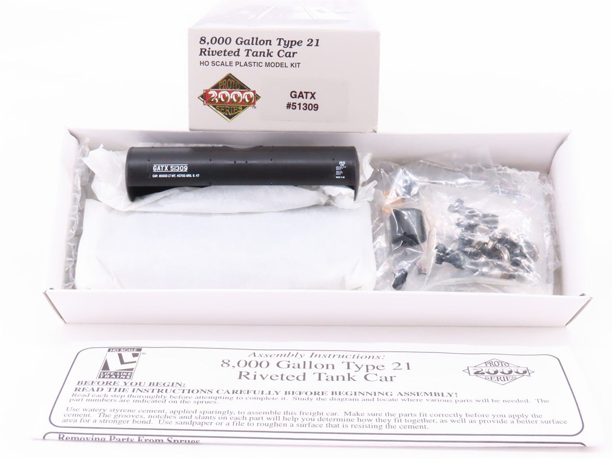 HO Proto 2000 Kit GATX 8k gal Type 21 Riveted Single Dome Tank Car #51309