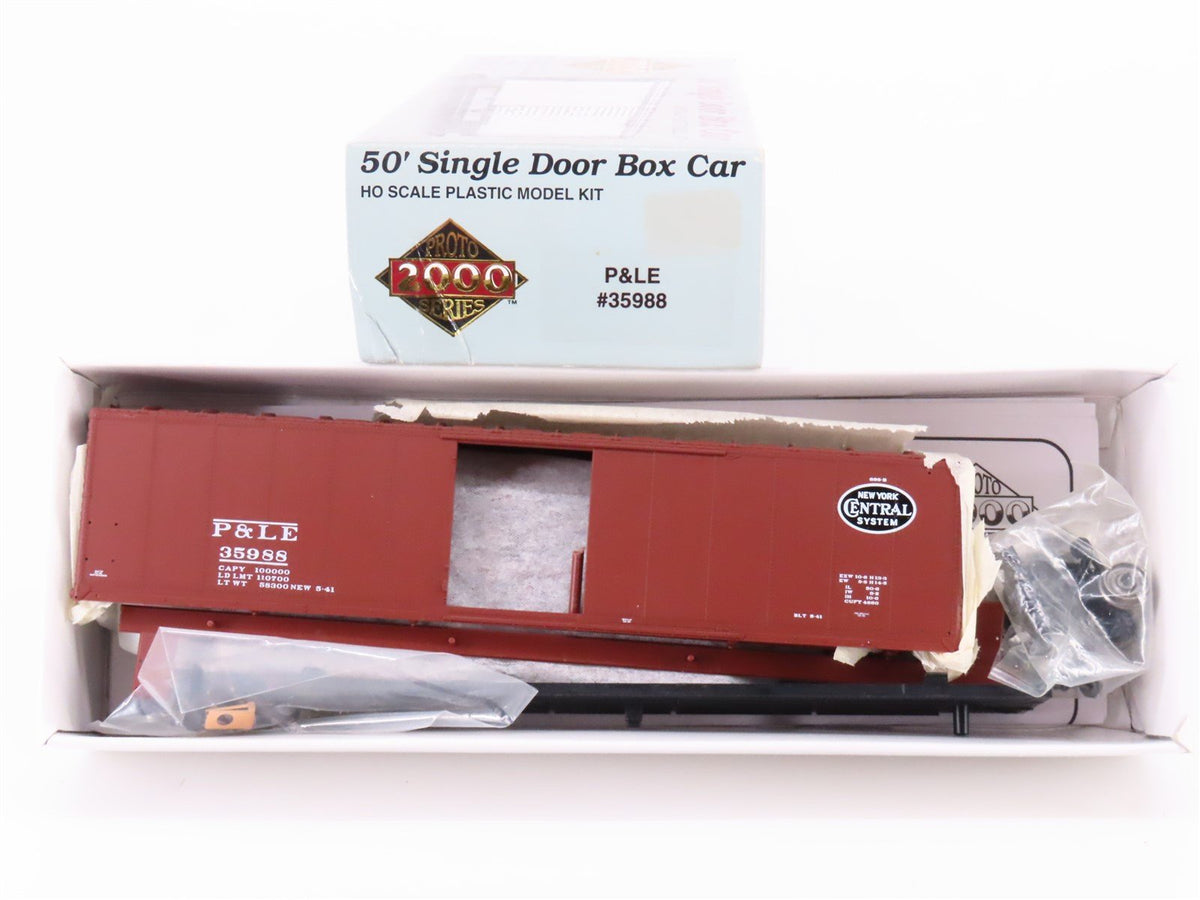 HO Proto 2000 Kit #21595 P&amp;LE Pittsburgh &amp; Lake Erie 50&#39; Box Car #35988