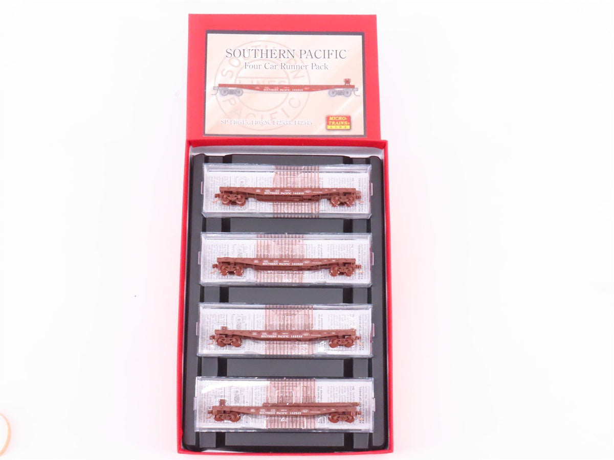 N Scale Micro-Trains MTL 99300009 SP Southern Pacific 50&#39; Flat Cars 4-Pack