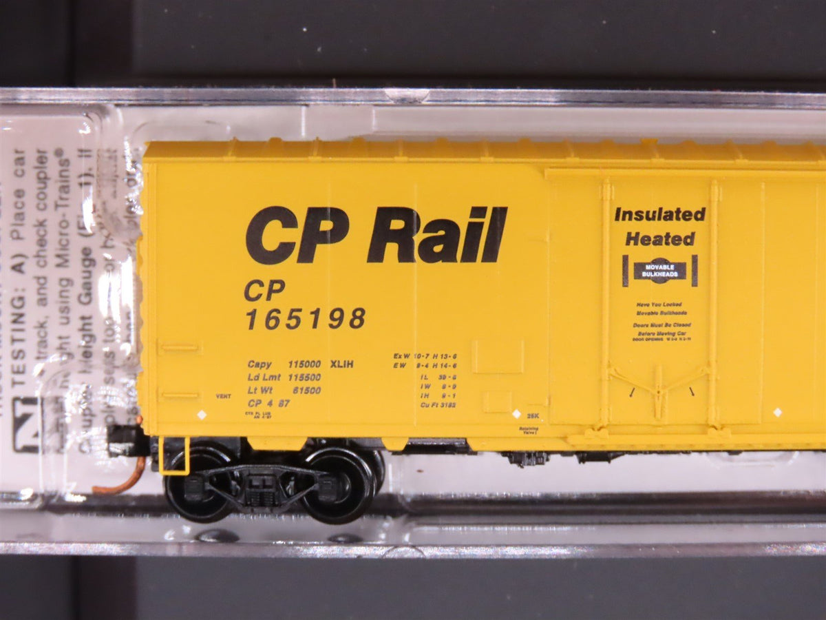 N Micro-Trains MTL 99300075 CP Rail 40&#39; Plug Door Insulated Box Cars 4-Pack