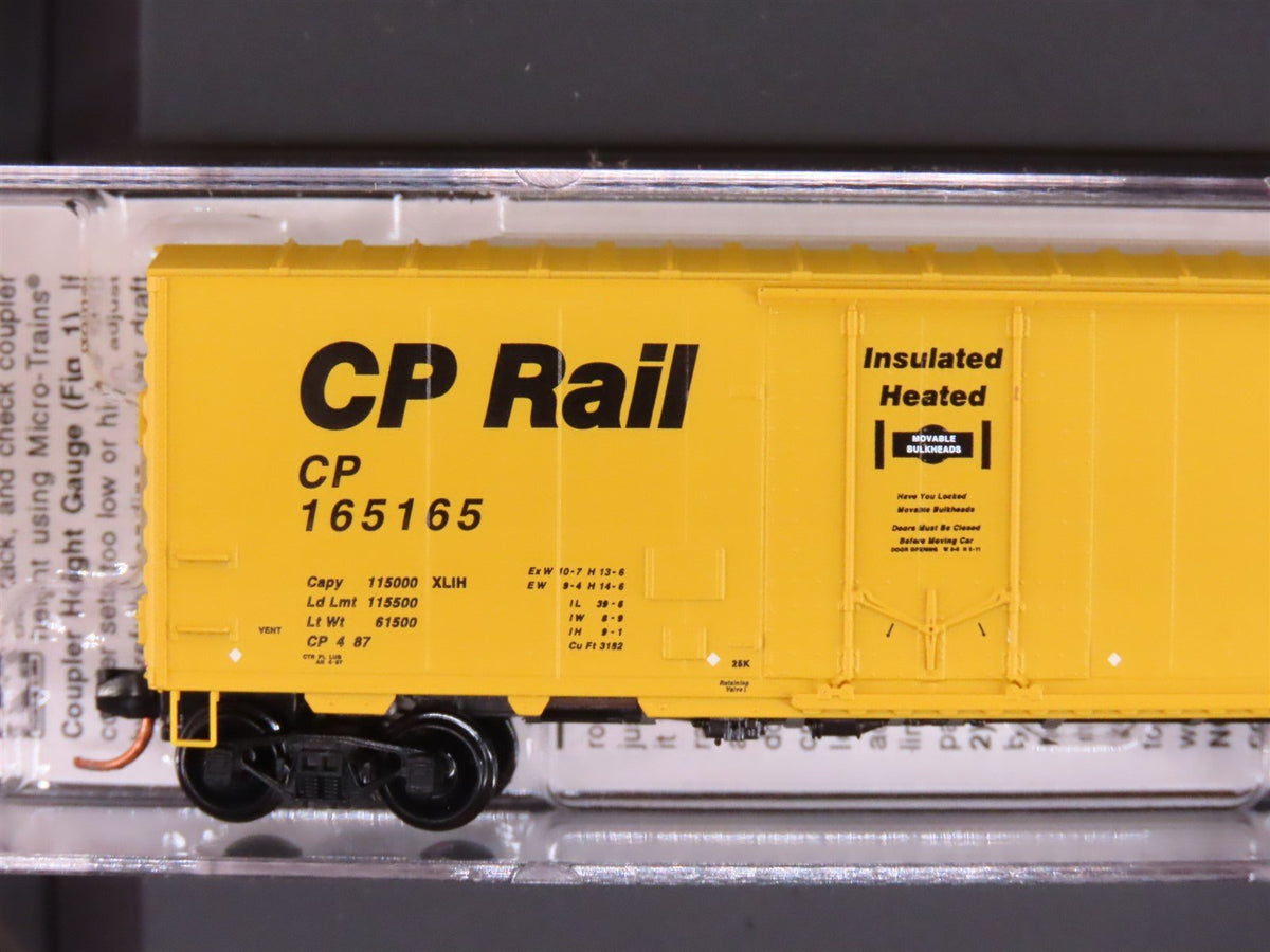 N Micro-Trains MTL 99300075 CP Rail 40&#39; Plug Door Insulated Box Cars 4-Pack