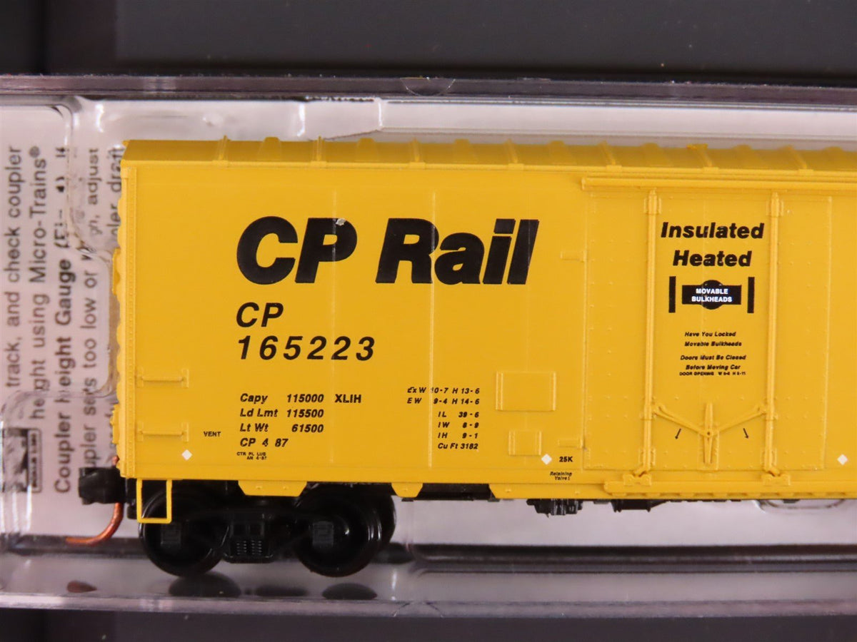 N Micro-Trains MTL 99300075 CP Rail 40&#39; Plug Door Insulated Box Cars 4-Pack