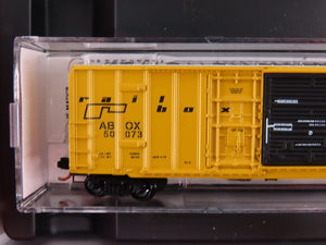 N Scale Micro-Trains MTL 99300097 ABOX Railbox 50' Rib-Side Box Cars 4-Pack