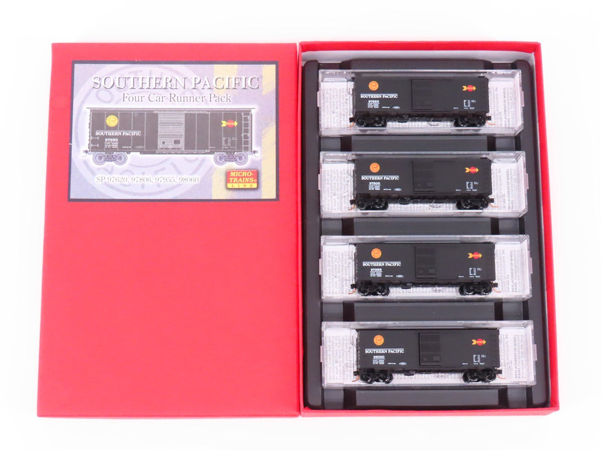 N Micro-Trains MTL 99300016 SP Southern Pacific &quot;Overnight&quot; 40&#39; Box Cars 4-Pack