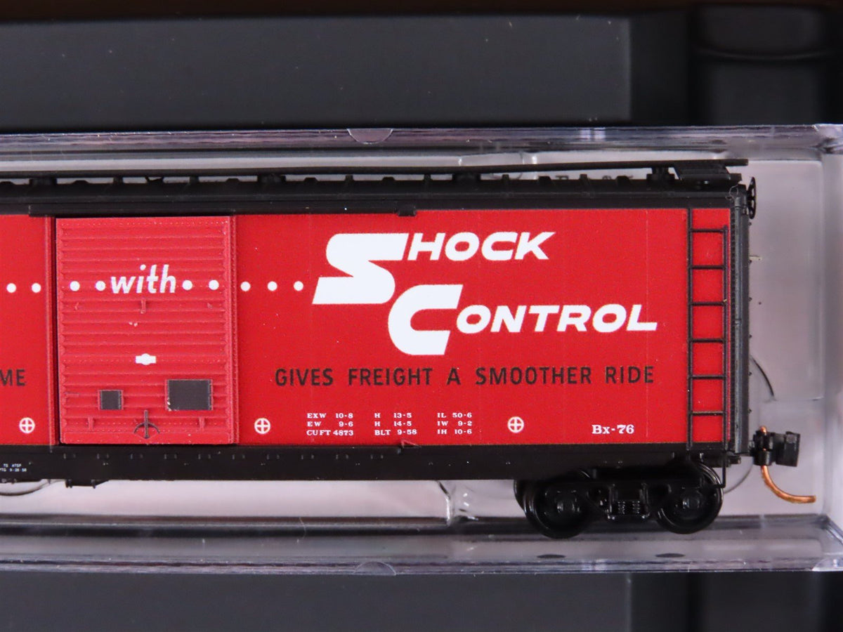 N Micro-Trains MTL 99300148 ATSF Santa Fe DF Shock Control 50&#39; Box Cars 4-Pack