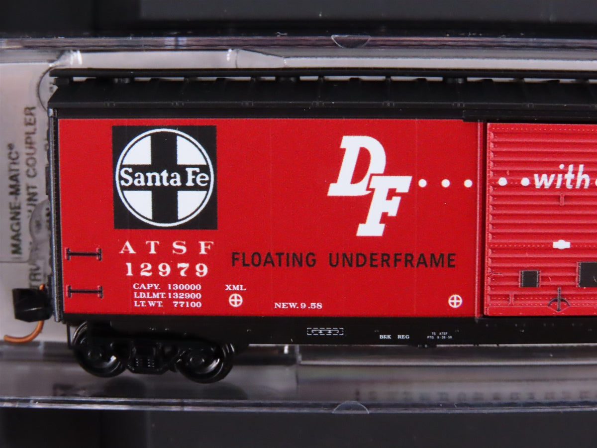 N Micro-Trains MTL 99300148 ATSF Santa Fe DF Shock Control 50&#39; Box Cars 4-Pack