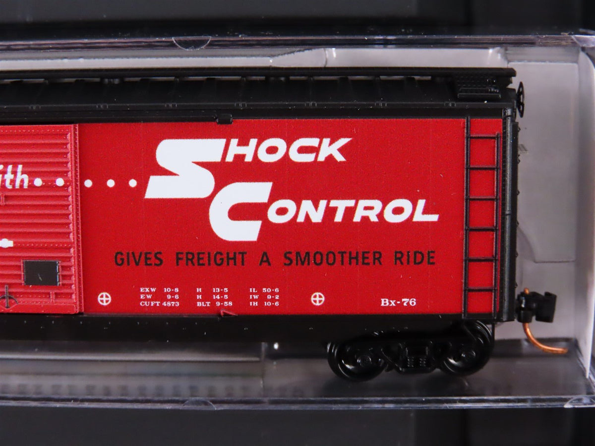 N Micro-Trains MTL 99300148 ATSF Santa Fe DF Shock Control 50&#39; Box Cars 4-Pack