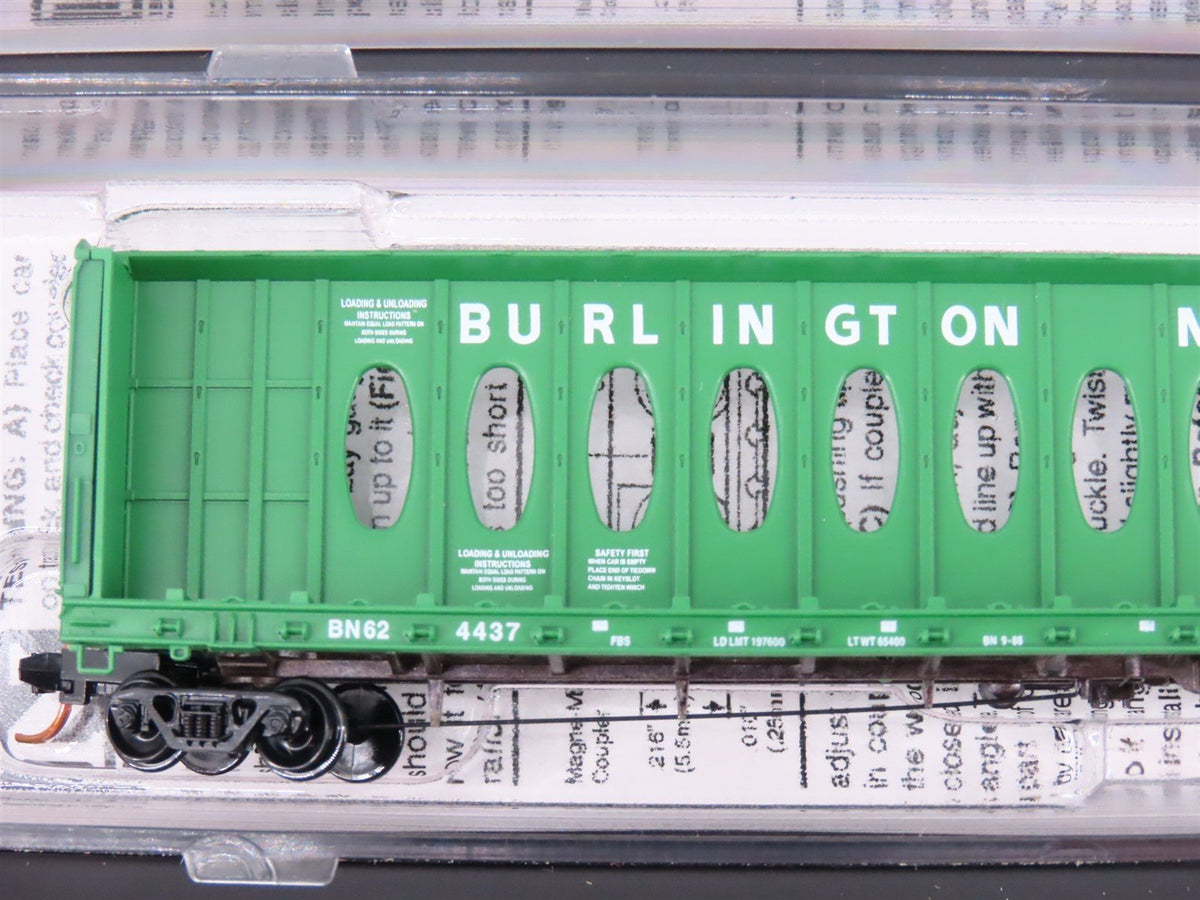 N Micro-Trains MTL 99300079 BN Burlington Northern Centerbeam Flat Cars 4-Pack