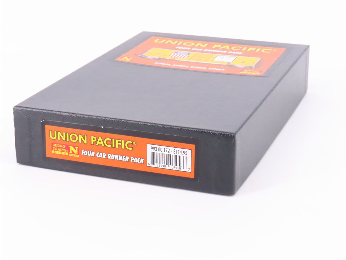 N Micro-Trains MTL 99300172 UP Union Pacific 40&#39; Single Door Box Cars 4-Pack