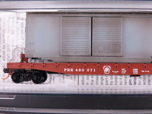 N Micro-Trains MTL 99300135 PRR 50' Flat Cars w/Retired Freight Car Load 4-Pack