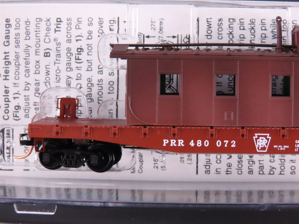 N Micro-Trains MTL 99300135 PRR 50&#39; Flat Cars w/Retired Freight Car Load 4-Pack